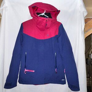 Salomon Coat Womens Medium Blue Full Zip Filled Hooded Jacket AdvancedSkin Dry
